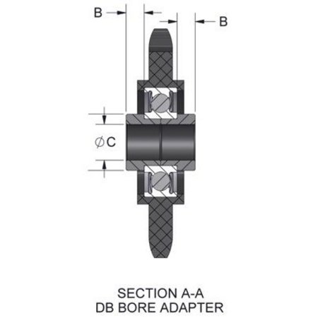 Brewer Machine And Gear Idler Sprocket, A Style, 60 Chain , 13 Teeth, Ball Bearing, Composite B6013N